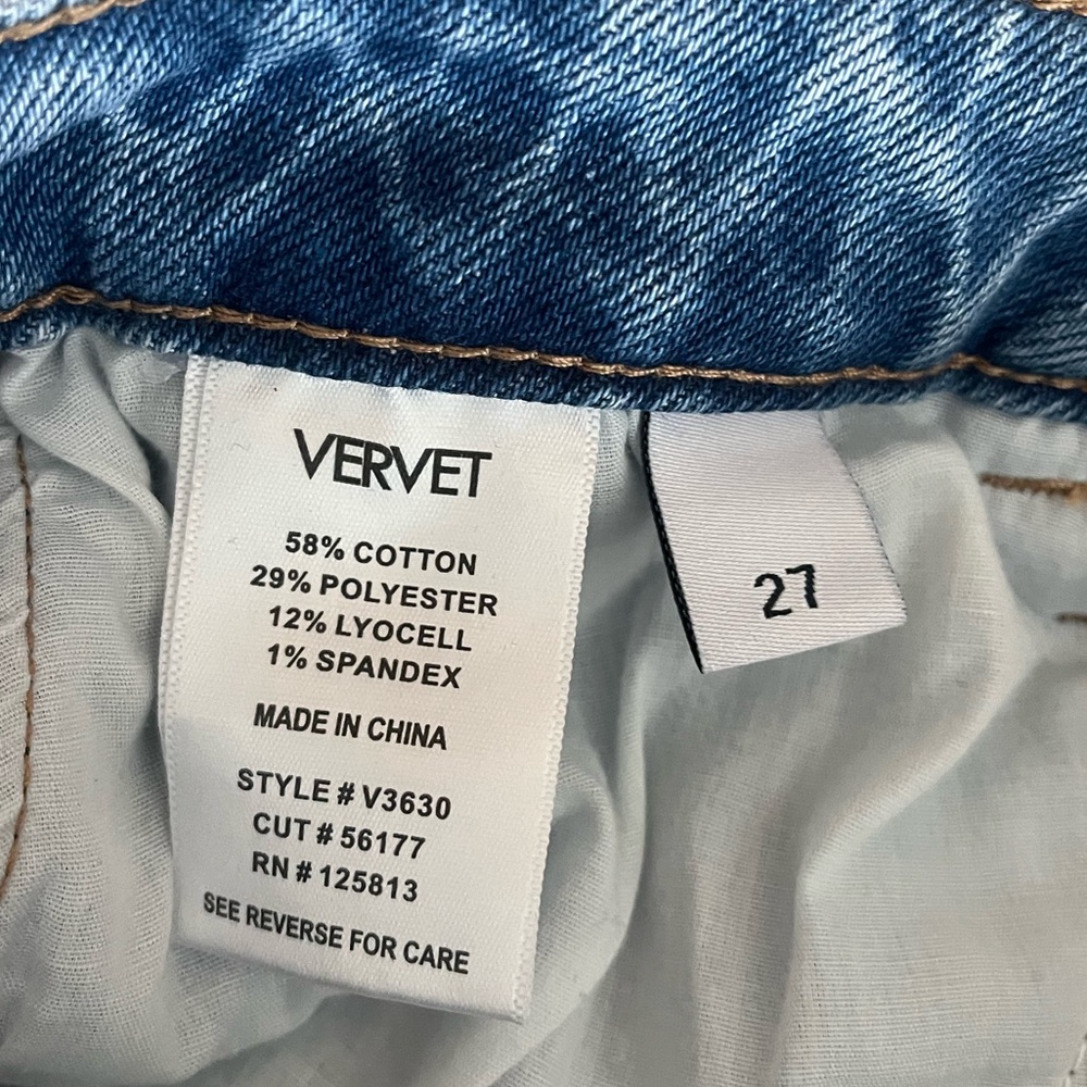 {Vervet} Bella High-Rise Flare Distressed Jeans in Blue - Womens 27 - NWT - Picture 11 of 13